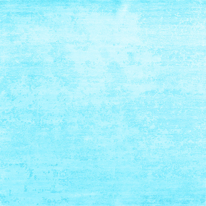 Square Solid Light Blue Modern Rug, con1472lblu