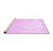 Sideview of Machine Washable Solid Pink Modern Rug, wshcon1472pnk