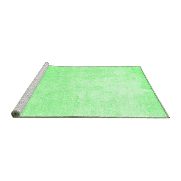 Sideview of Machine Washable Solid Emerald Green Modern Area Rugs, wshcon1472emgrn
