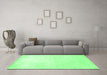 Machine Washable Solid Green Modern Area Rugs in a Living Room,, wshcon1472grn