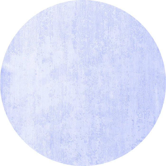 Round Solid Blue Modern Rug, con1472blu