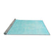 Sideview of Machine Washable Solid Light Blue Modern Rug, wshcon1472lblu