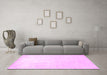 Machine Washable Solid Pink Modern Rug in a Living Room, wshcon1472pnk