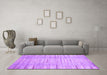 Machine Washable Abstract Purple Contemporary Area Rugs in a Living Room, wshcon1473pur