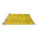 Sideview of Machine Washable Abstract Yellow Contemporary Rug, wshcon1473yw