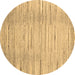 Round Abstract Brown Contemporary Rug, con1473brn