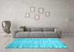 Machine Washable Abstract Light Blue Contemporary Rug in a Living Room, wshcon1473lblu