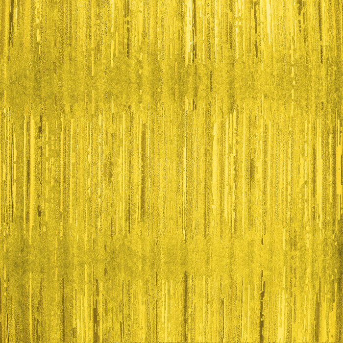Square Abstract Yellow Contemporary Rug, con1473yw