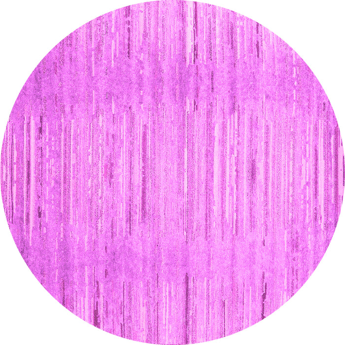 Round Abstract Pink Contemporary Rug, con1473pnk