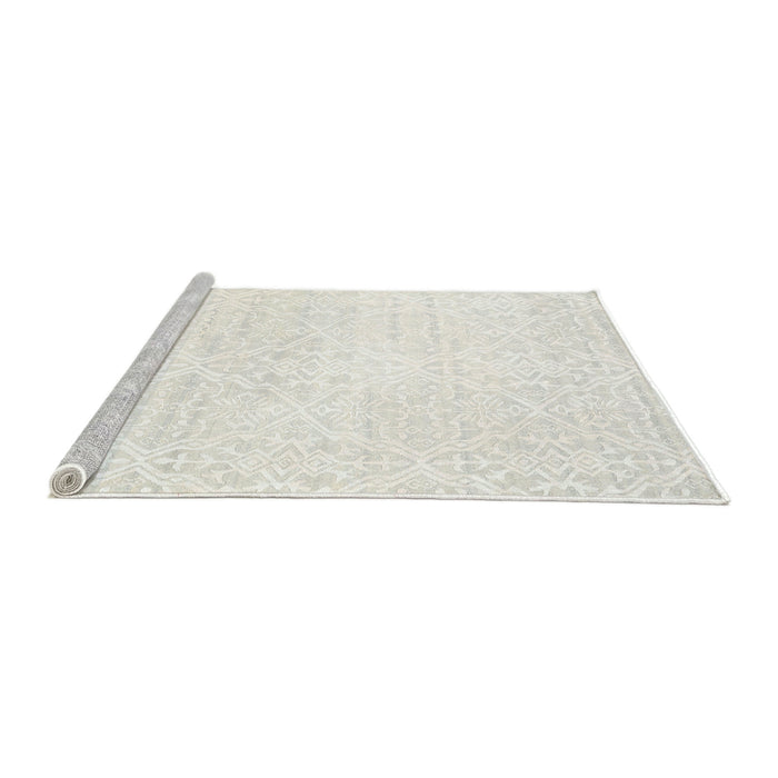 Serging Thickness of Machine Washable Contemporary Soft Ivory Beige Rug, wshcon1474