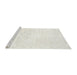 Serging Thickness of Machine Washable Contemporary Soft Ivory Beige Rug, wshcon1474