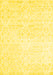 Machine Washable Solid Yellow Modern Rug, wshcon1474yw