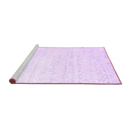 Sideview of Machine Washable Solid Purple Modern Area Rugs, wshcon1474pur