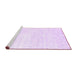 Sideview of Machine Washable Solid Purple Modern Area Rugs, wshcon1474pur