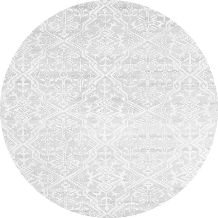 Square Solid Gray Modern Rug, con1474gry