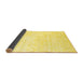 Sideview of Solid Yellow Modern Rug, con1474yw