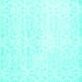 Square Solid Turquoise Modern Rug, con1474turq