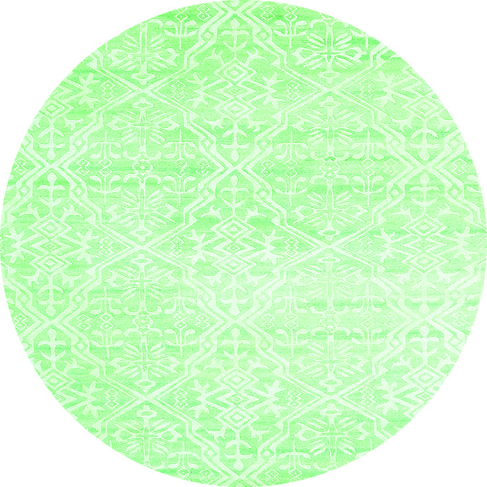 Square Solid Green Modern Rug, con1474grn