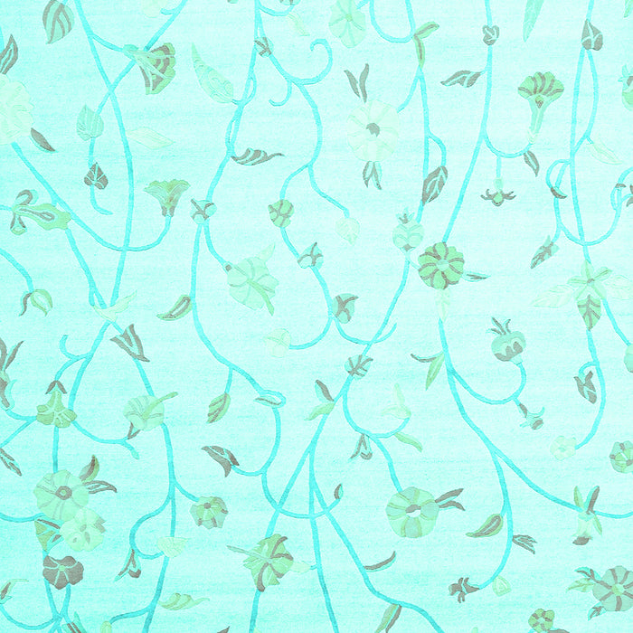 Machine Washable Solid Turquoise Modern Area Rugs, wshcon1475turq