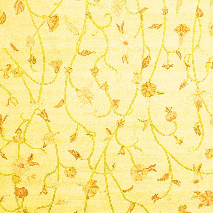 Solid Yellow Modern Rug, con1475yw