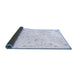 Sideview of Solid Blue Modern Rug, con1475blu