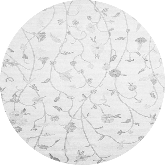 Square Solid Gray Modern Rug, con1475gry