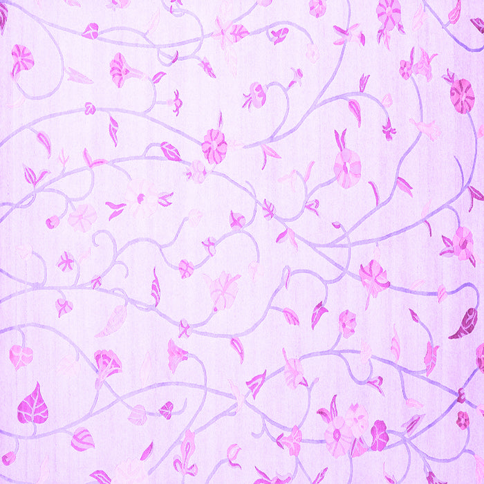 Square Solid Purple Modern Rug, con1475pur