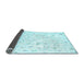 Sideview of Solid Light Blue Modern Rug, con1475lblu