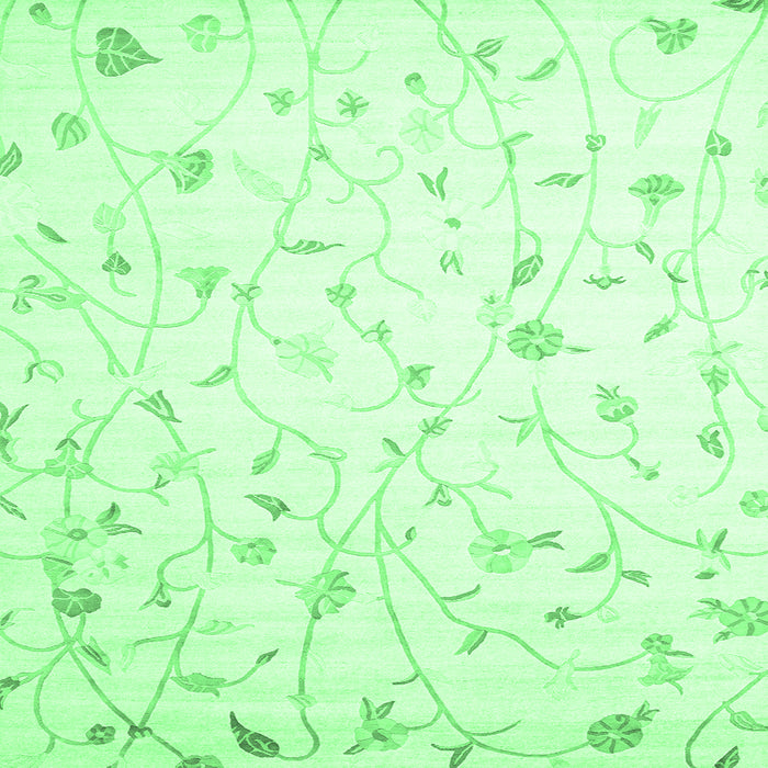 Square Solid Emerald Green Modern Rug, con1475emgrn