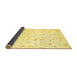 Sideview of Solid Yellow Modern Rug, con1475yw