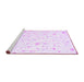 Sideview of Machine Washable Solid Purple Modern Area Rugs, wshcon1475pur