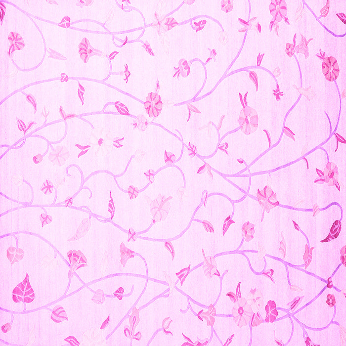 Square Machine Washable Solid Pink Modern Rug, wshcon1475pnk