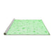 Sideview of Machine Washable Solid Emerald Green Modern Area Rugs, wshcon1475emgrn