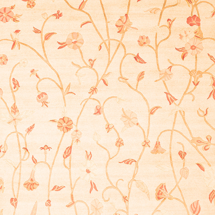 Serging Thickness of Machine Washable Solid Orange Modern Area Rugs, wshcon1475org