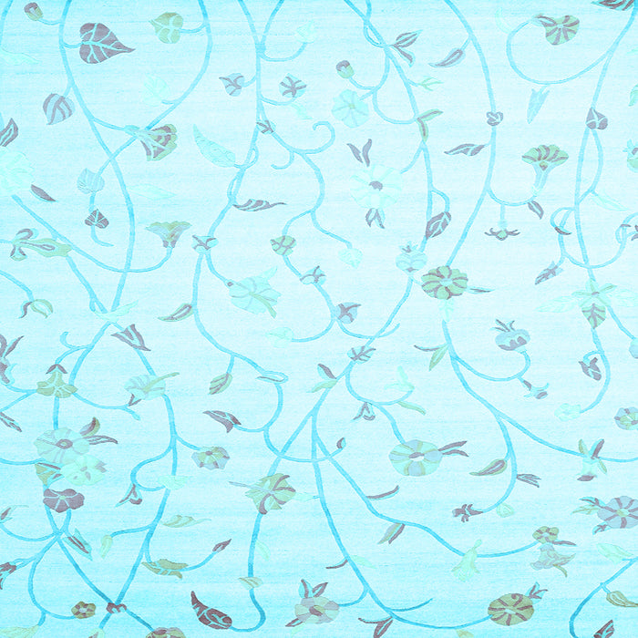 Square Solid Light Blue Modern Rug, con1475lblu