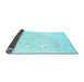 Sideview of Abstract Light Blue Contemporary Rug, con1476lblu