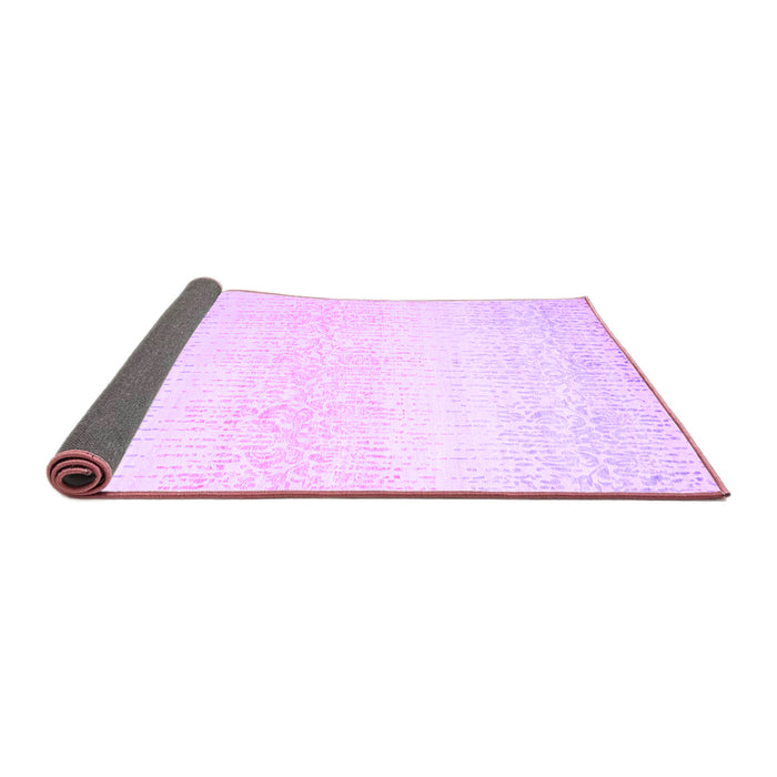 Sideview of Abstract Purple Contemporary Rug, con1476pur