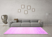 Machine Washable Abstract Pink Contemporary Rug, wshcon1476pnk