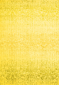 Abstract Yellow Contemporary Rug, con1476yw