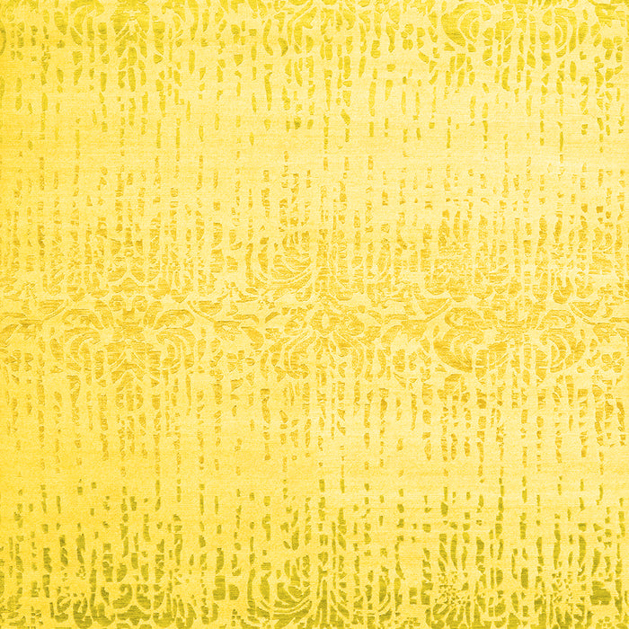 Machine Washable Abstract Yellow Contemporary Rug, wshcon1476yw