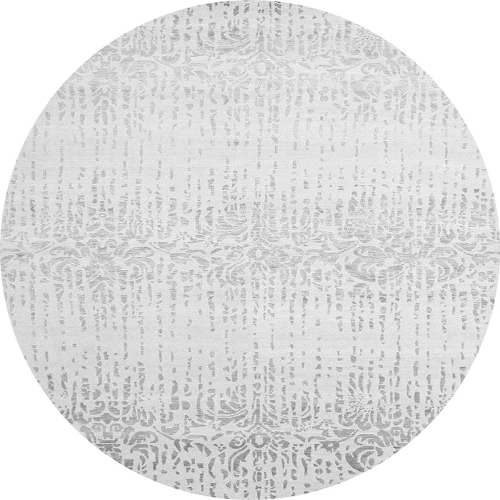 Square Abstract Gray Contemporary Rug, con1476gry