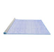 Sideview of Machine Washable Abstract Blue Contemporary Rug, wshcon1476blu