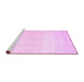 Sideview of Machine Washable Abstract Pink Contemporary Rug, wshcon1476pnk