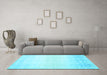 Machine Washable Abstract Light Blue Contemporary Rug in a Living Room, wshcon1476lblu