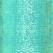 Square Abstract Turquoise Contemporary Rug, con1477turq