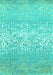 Machine Washable Abstract Turquoise Contemporary Area Rugs, wshcon1477turq