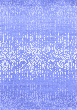 Abstract Blue Contemporary Rug, con1477blu