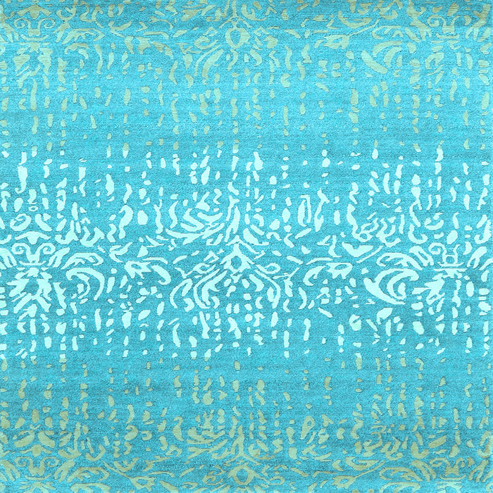 Square Machine Washable Abstract Light Blue Contemporary Rug, wshcon1477lblu