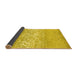 Sideview of Abstract Yellow Contemporary Rug, con1477yw