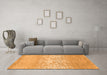 Machine Washable Abstract Orange Contemporary Area Rugs in a Living Room, wshcon1477org